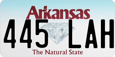 AR license plate 445LAH