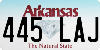 AR license plate 445LAJ