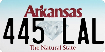 AR license plate 445LAL