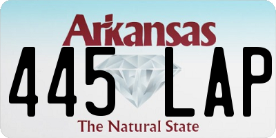 AR license plate 445LAP