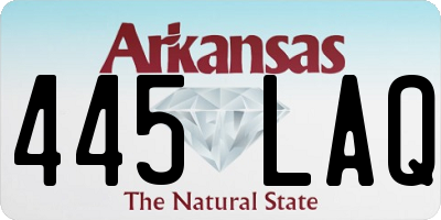 AR license plate 445LAQ