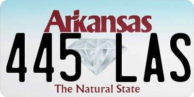 AR license plate 445LAS