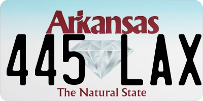 AR license plate 445LAX