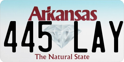 AR license plate 445LAY