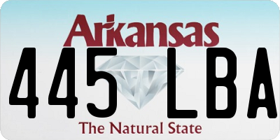 AR license plate 445LBA