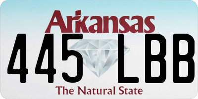 AR license plate 445LBB