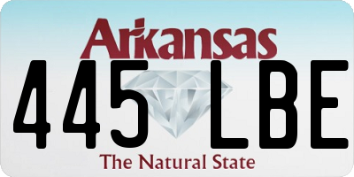 AR license plate 445LBE