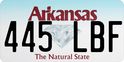 AR license plate 445LBF