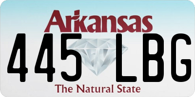 AR license plate 445LBG