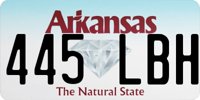 AR license plate 445LBH