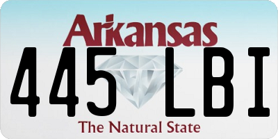 AR license plate 445LBI