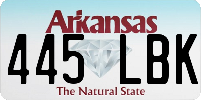 AR license plate 445LBK
