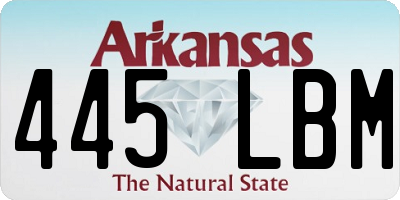 AR license plate 445LBM