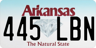 AR license plate 445LBN