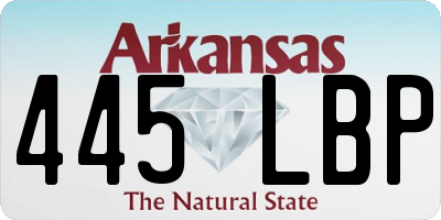 AR license plate 445LBP