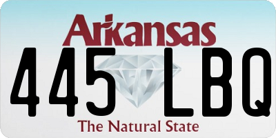 AR license plate 445LBQ