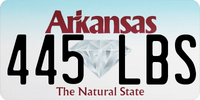 AR license plate 445LBS