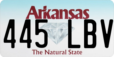 AR license plate 445LBV