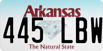AR license plate 445LBW