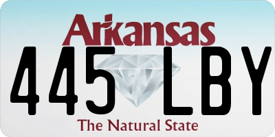 AR license plate 445LBY