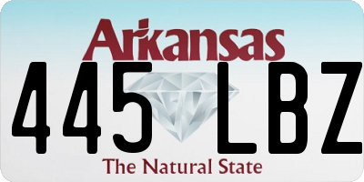 AR license plate 445LBZ