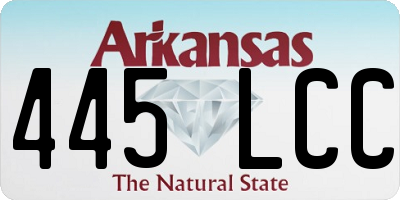AR license plate 445LCC