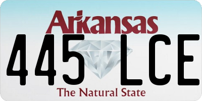AR license plate 445LCE
