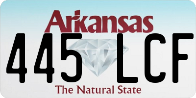 AR license plate 445LCF