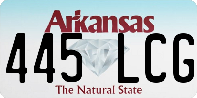 AR license plate 445LCG