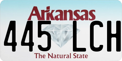 AR license plate 445LCH