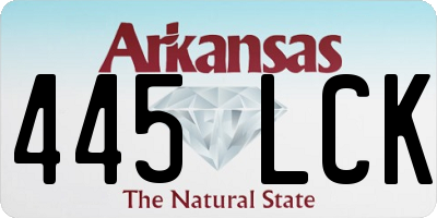 AR license plate 445LCK