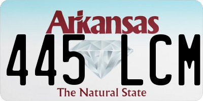 AR license plate 445LCM