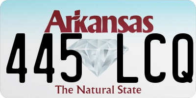 AR license plate 445LCQ