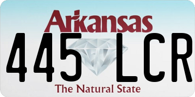 AR license plate 445LCR