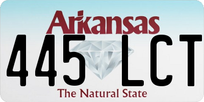 AR license plate 445LCT