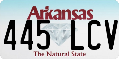 AR license plate 445LCV