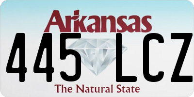 AR license plate 445LCZ