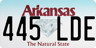 AR license plate 445LDE