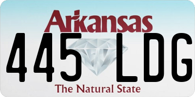 AR license plate 445LDG