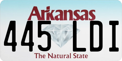AR license plate 445LDI
