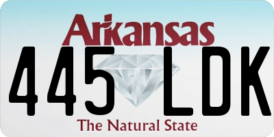 AR license plate 445LDK