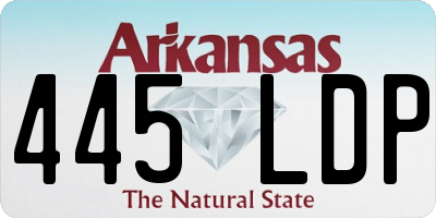 AR license plate 445LDP