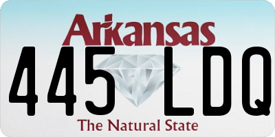 AR license plate 445LDQ