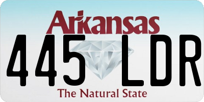 AR license plate 445LDR