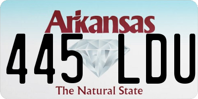 AR license plate 445LDU