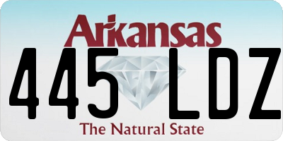 AR license plate 445LDZ