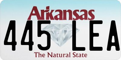 AR license plate 445LEA