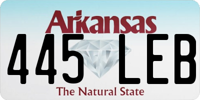 AR license plate 445LEB