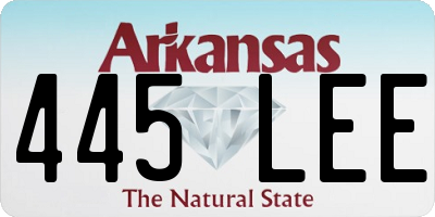 AR license plate 445LEE