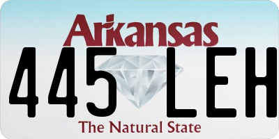 AR license plate 445LEH